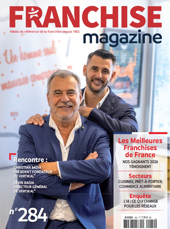 Couverture de Franchise Magazine n°284 avec Christian Badia et Kévin Badia de VERTIKAL®